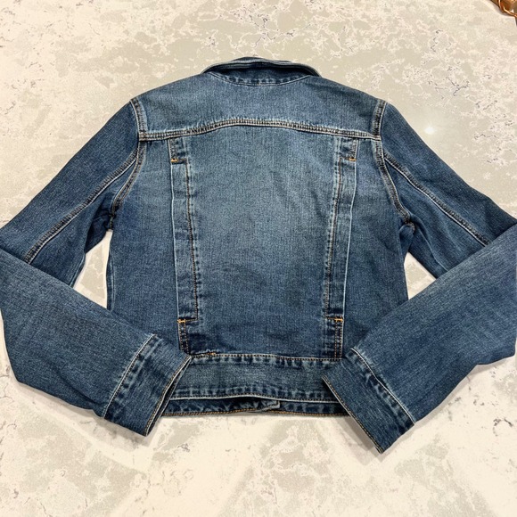 Free People Women's Denim Trucker‎ Jacket Jean Button Down Blue Size S - Picture 8 of 10